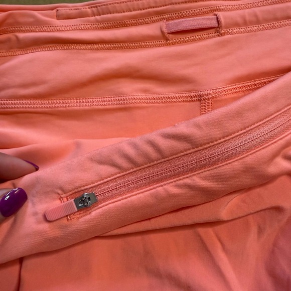 Lululemon Women's Peach Pink Pace Rival Tennis Golf Running Skirt Size 14 - Picture 7 of 10